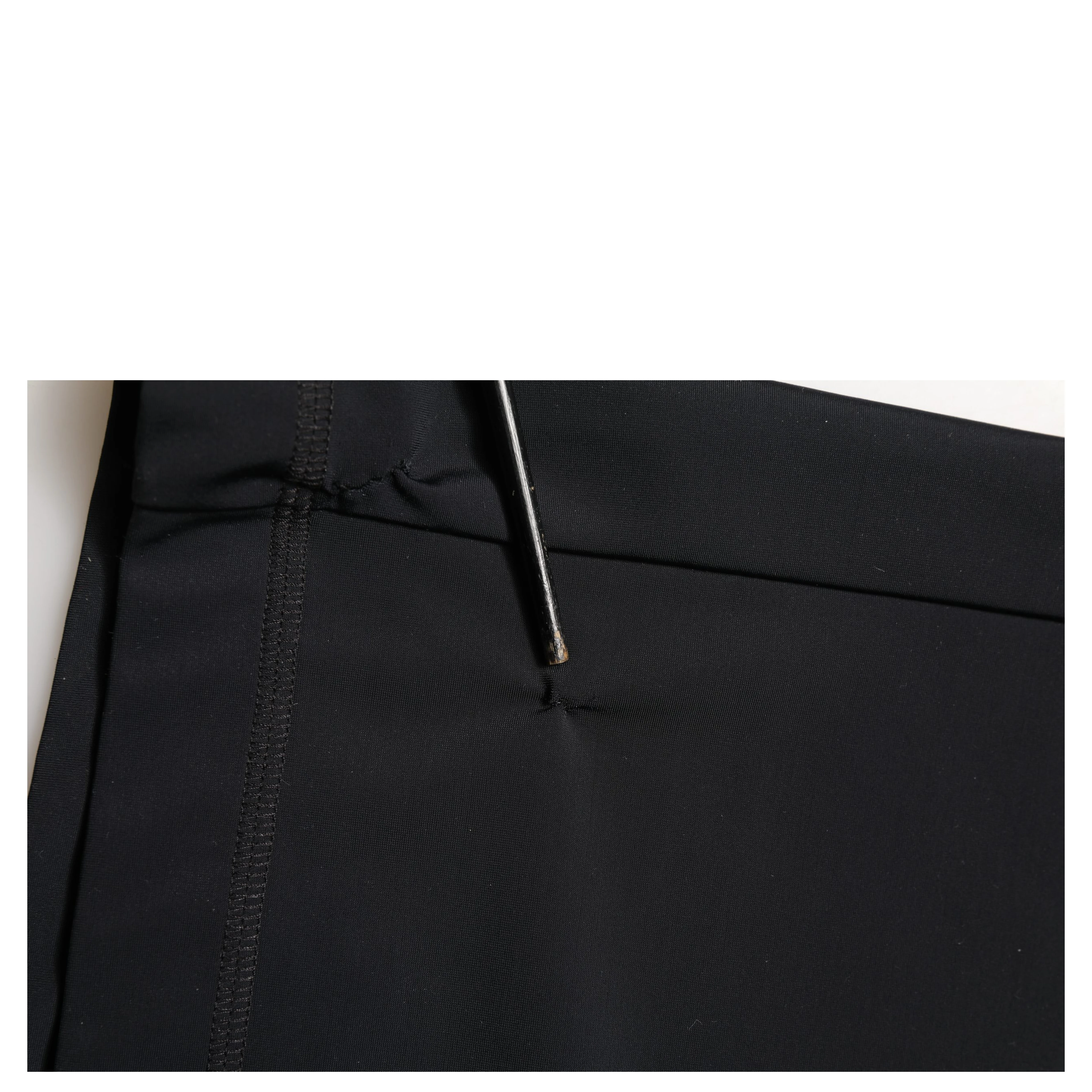 Black DGVIB3 Stretch Jersey Midi Pencil Cut Skirt