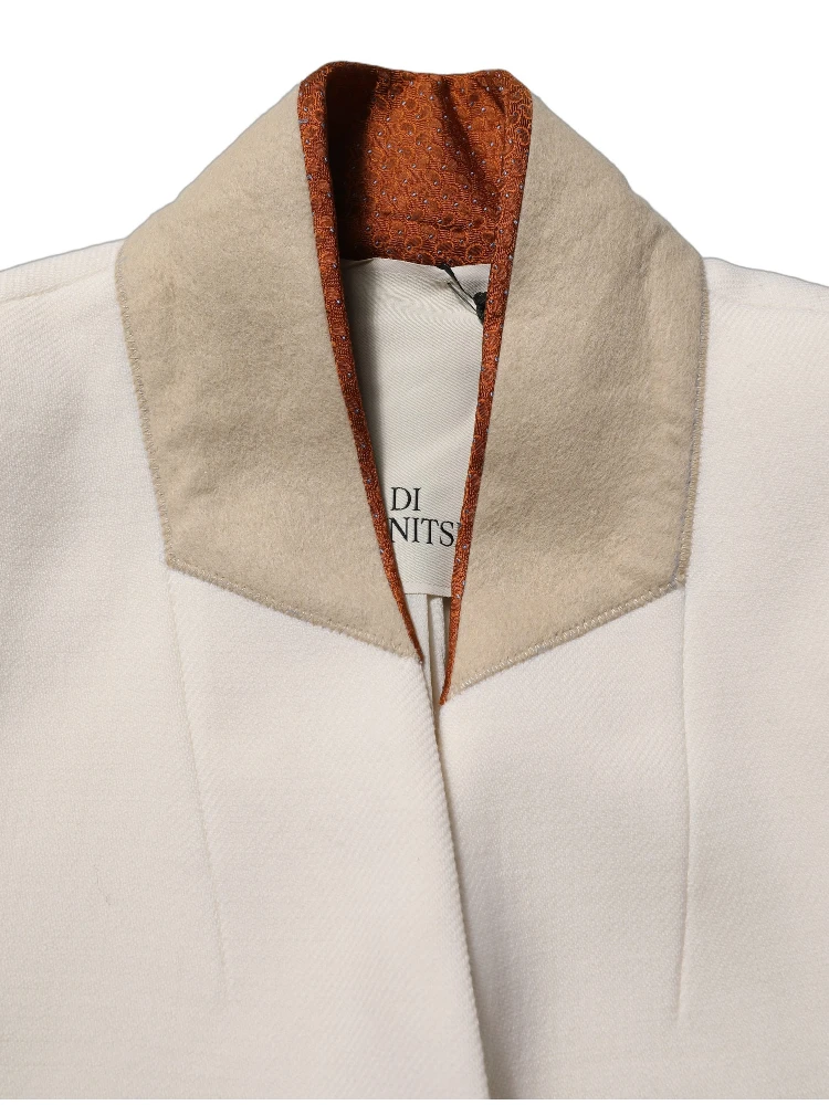 Antwerp White Wool Long Trench Coat Jacket