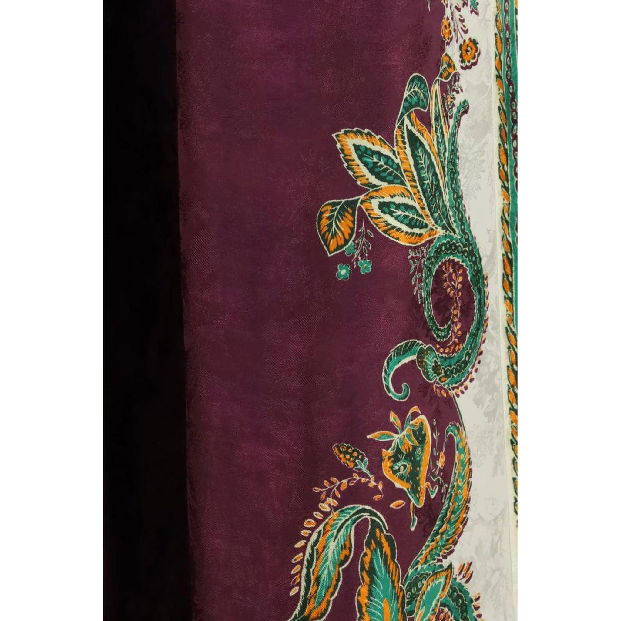 Purple Viscose Casual Pants