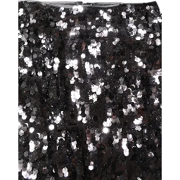 Brown Sequinned Embellished PencilCut Skirt