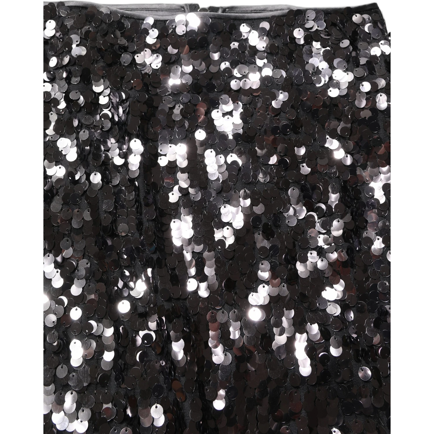 Brown Sequinned Embellished PencilCut Skirt