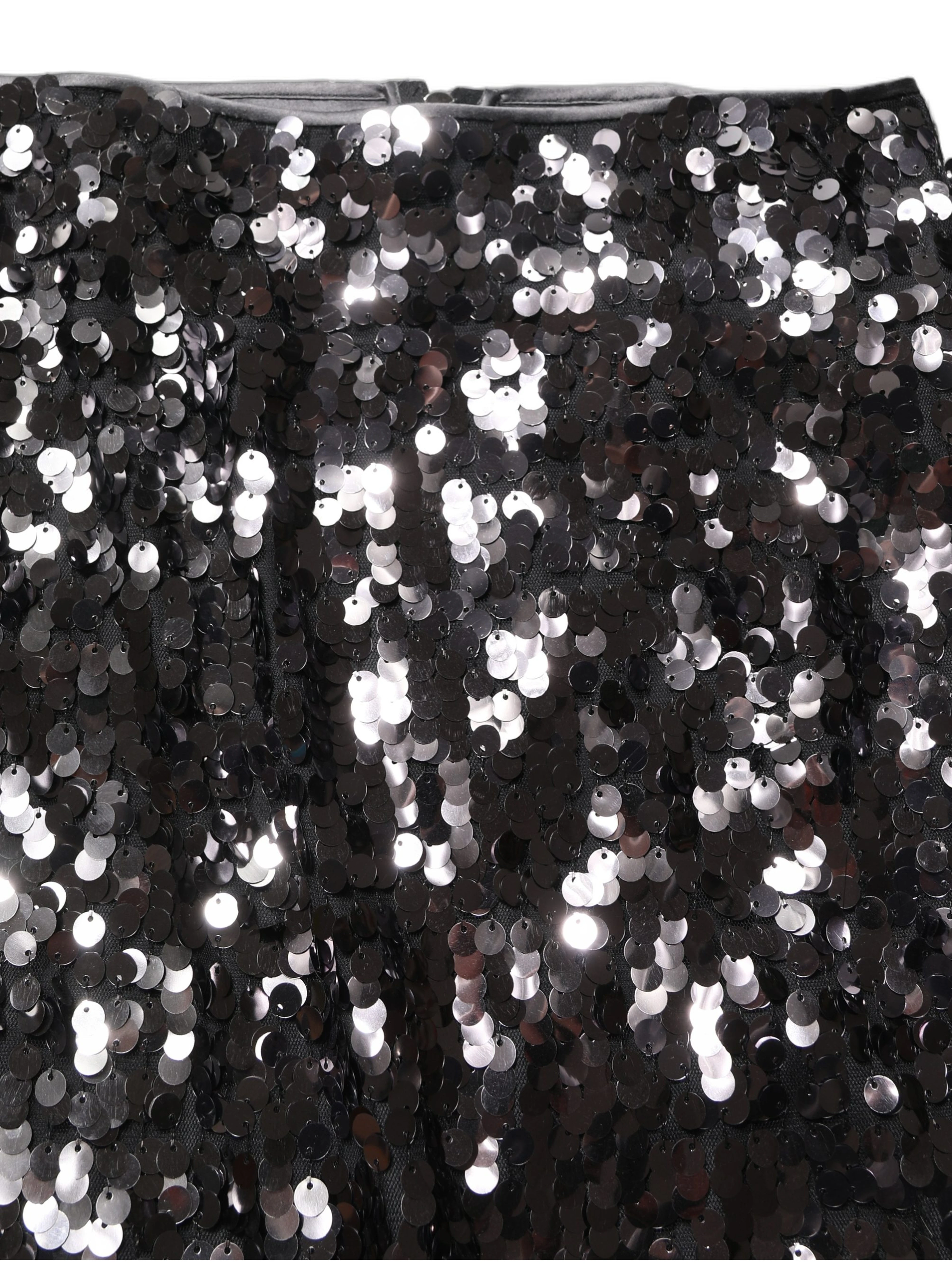 Brown Sequinned Embellished PencilCut Skirt