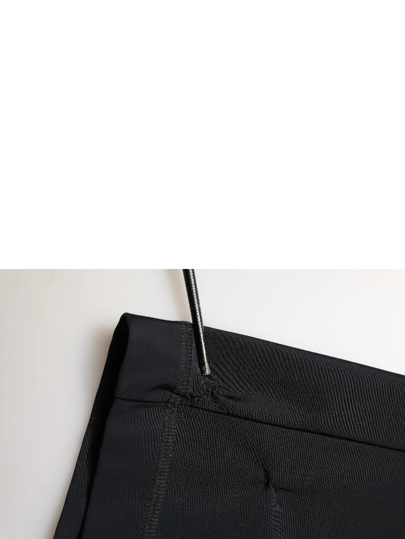 Black DGVIB3 Stretch Jersey Midi Pencil Cut Skirt