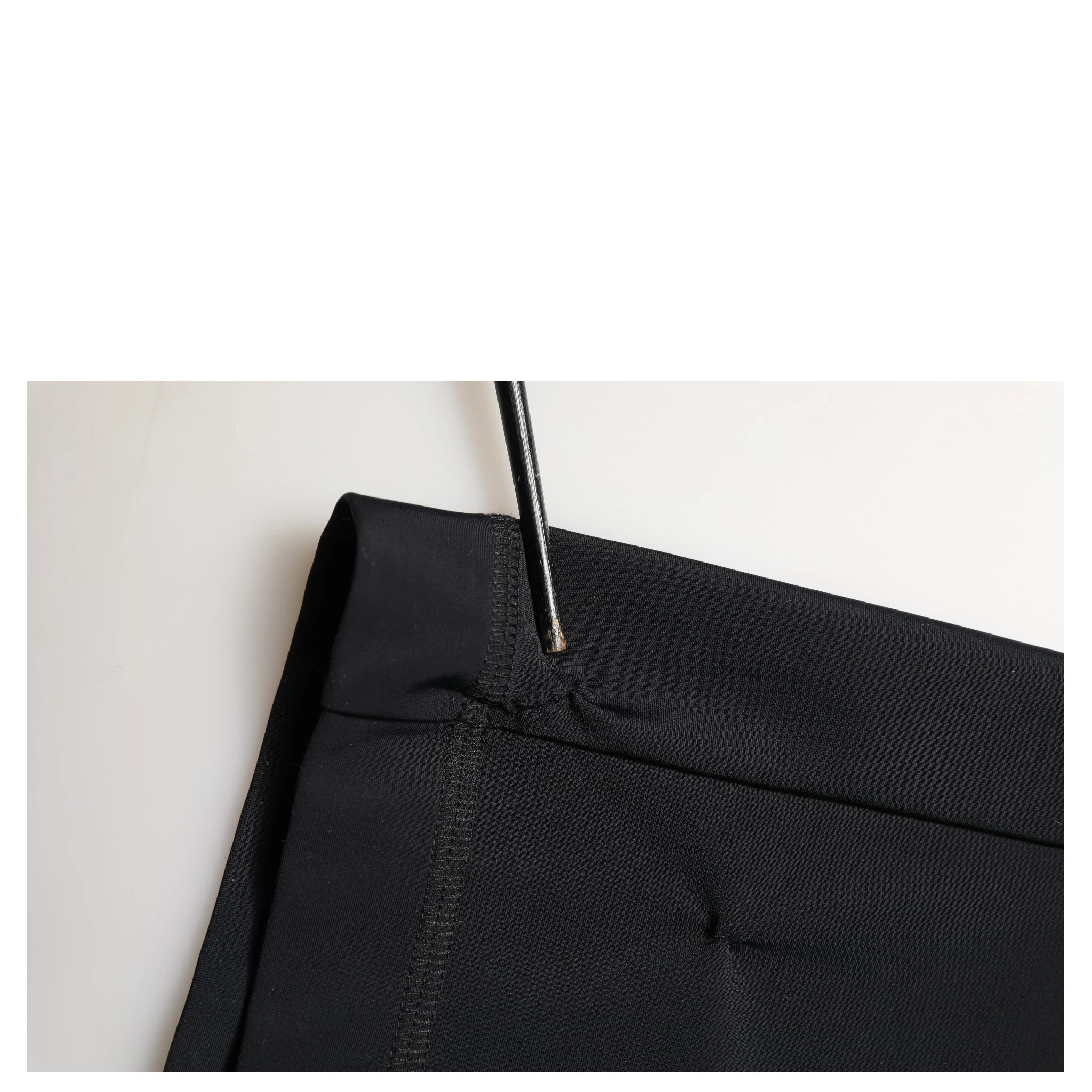 Black DGVIB3 Stretch Jersey Midi Pencil Cut Skirt