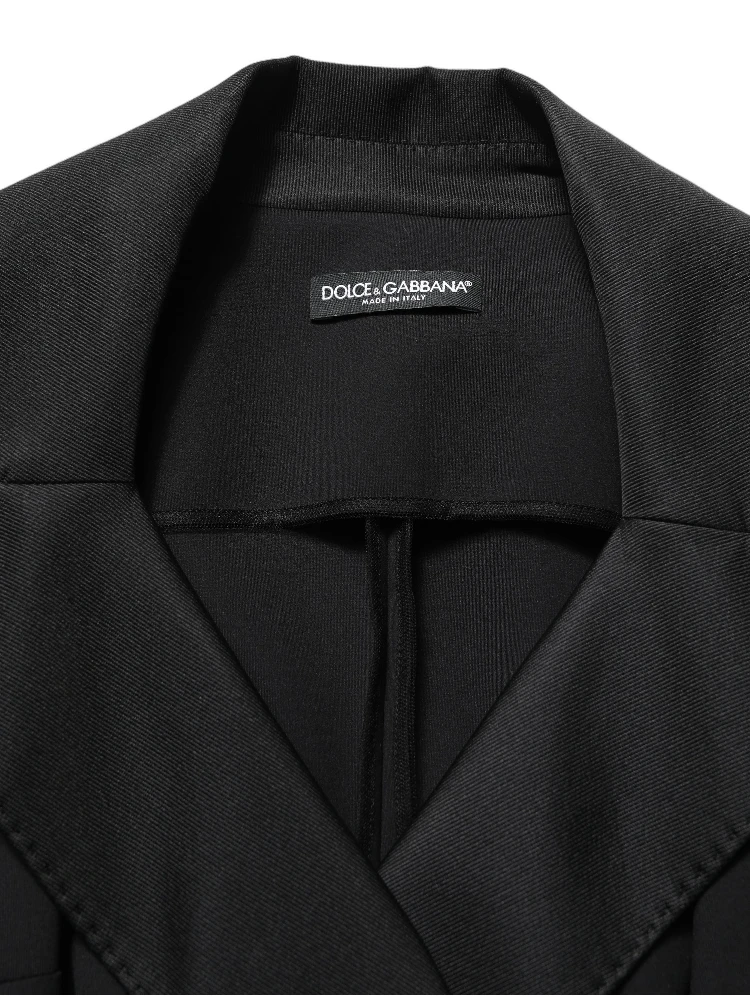 Black Nylon Double Breasted Coat Jacket alternative