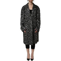 Brown Mohair Belted Long Trench Coat Jacket