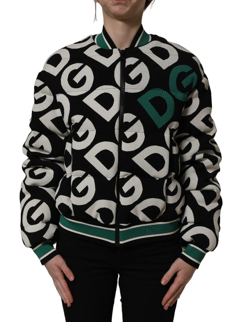Multicolor Logo Full Zip Bomber Jacket