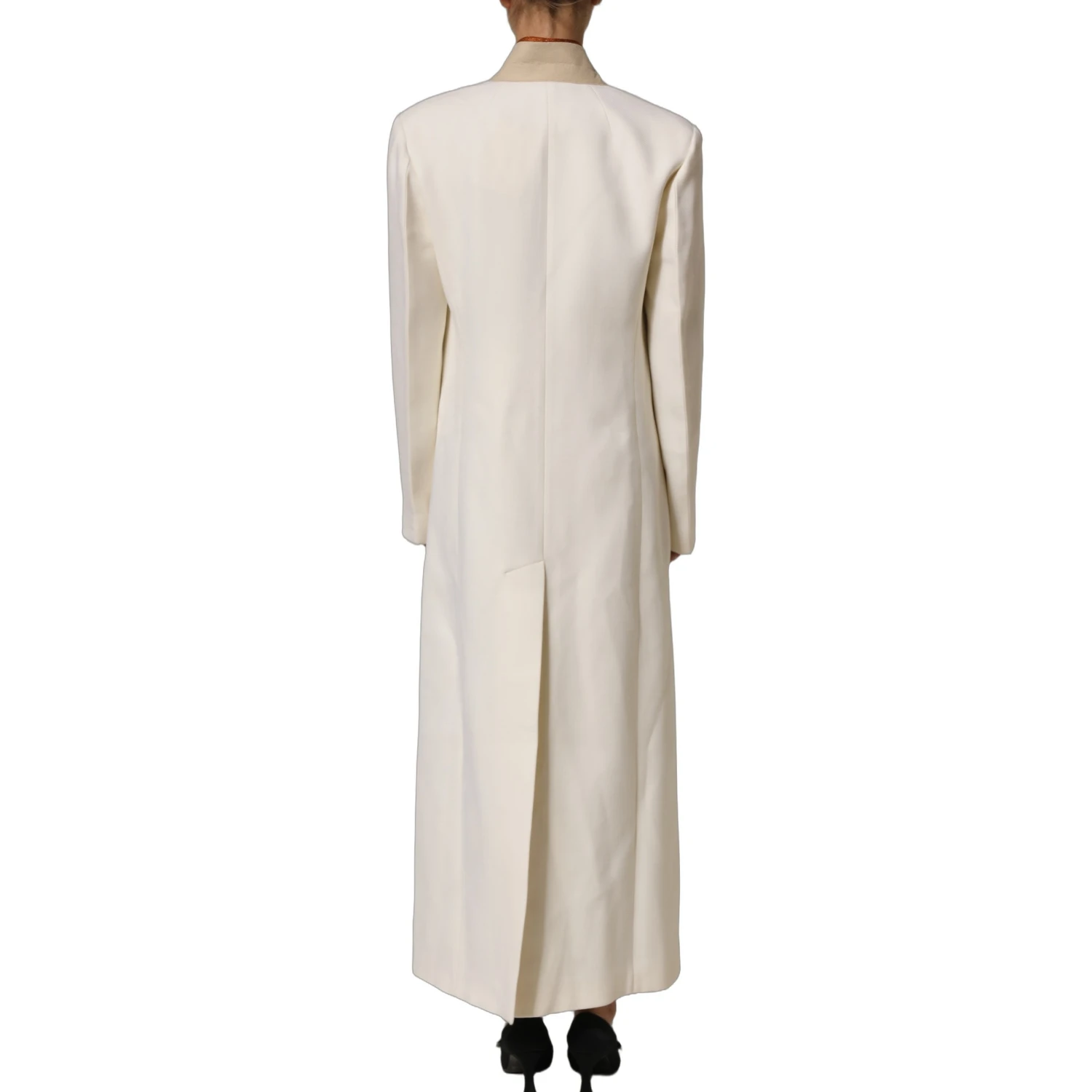 Antwerp White Wool Long Trench Coat Jacket