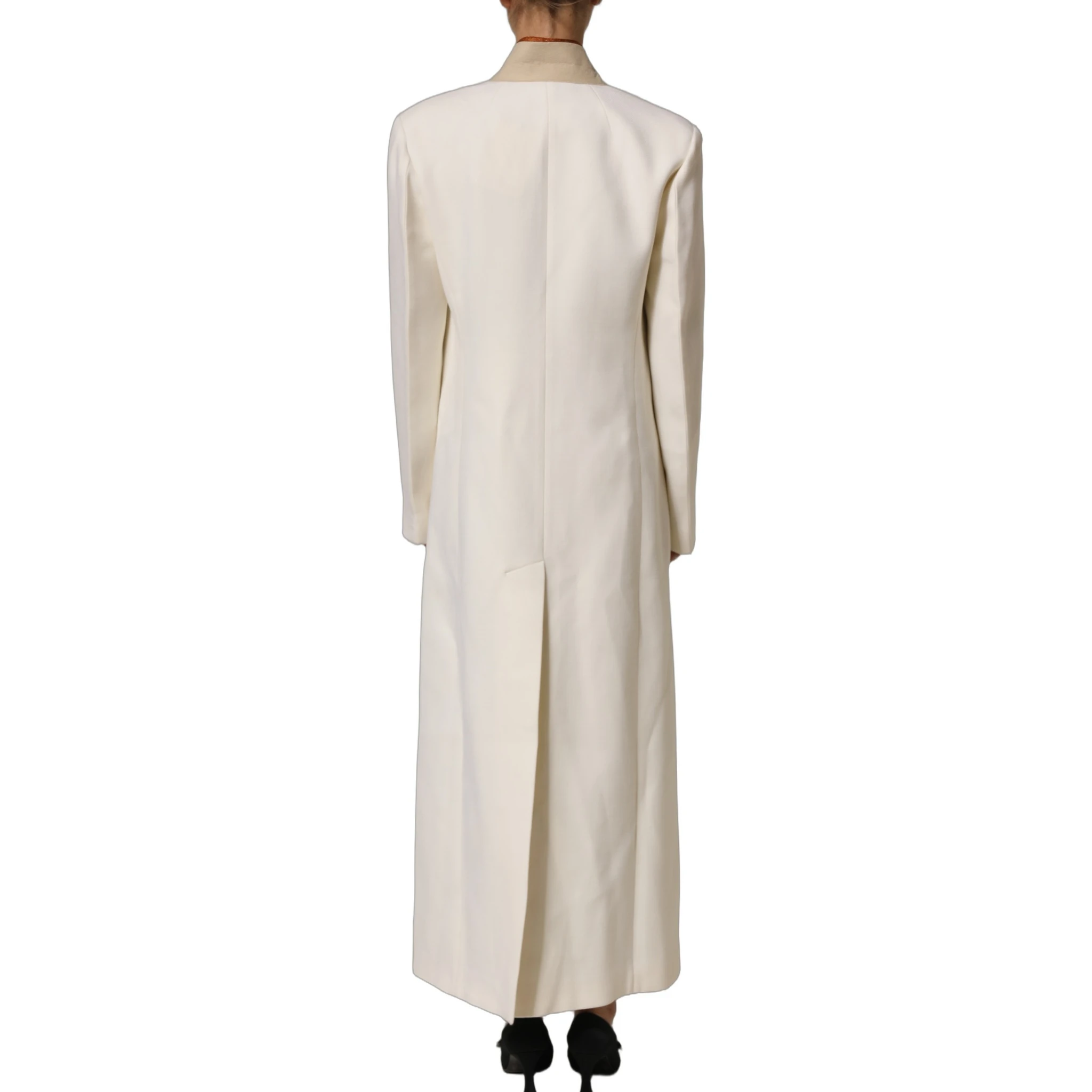 Antwerp White Wool Long Trench Coat Jacket