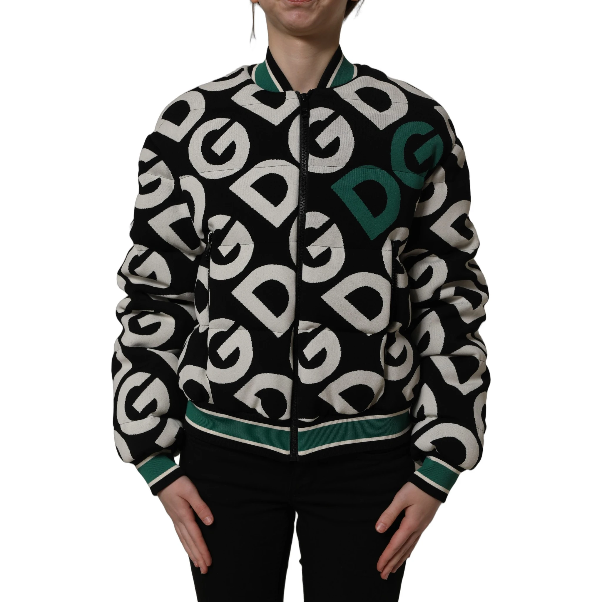 Multicolor Logo Full Zip Bomber Jacket