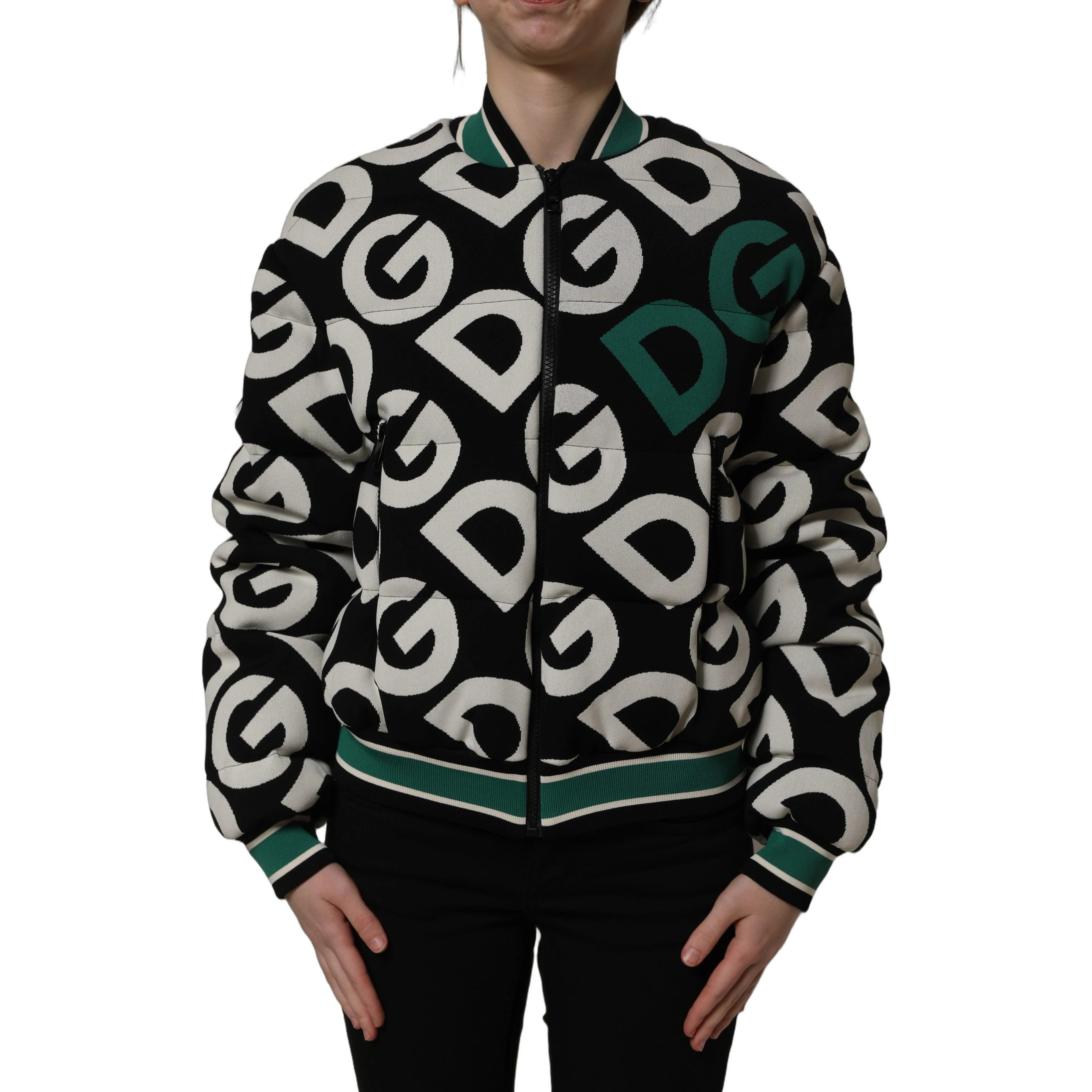 Multicolor Logo Full Zip Bomber Jacket