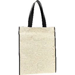 Bicolor Jute Tote Bag