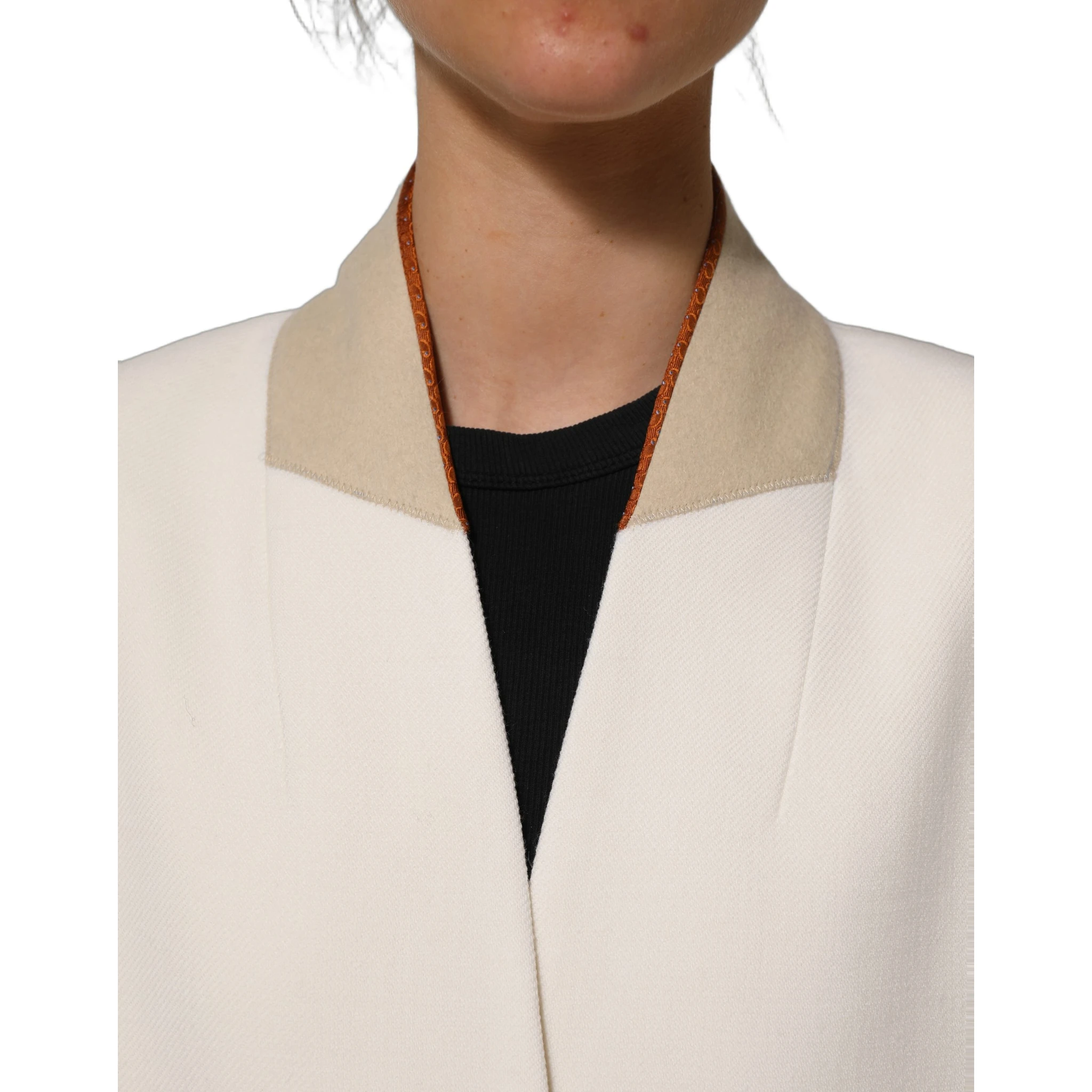 Antwerp White Wool Long Trench Coat Jacket