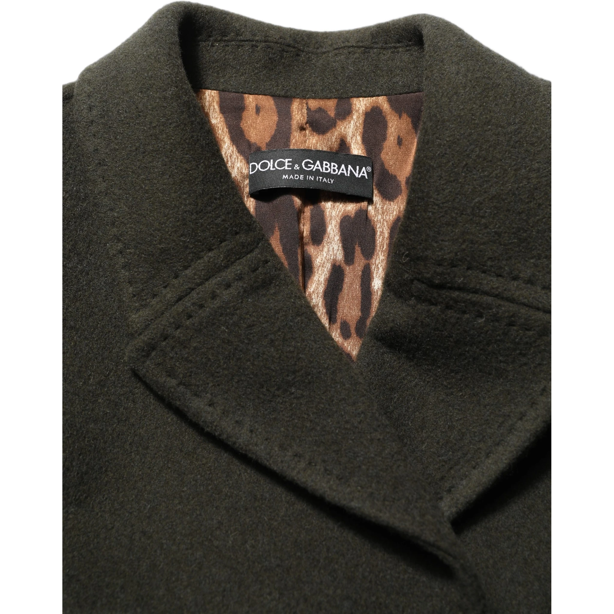 Dark Green Double Breasted Peacoat Jacket