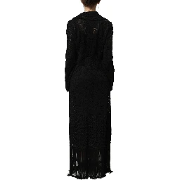 Black Embellished Guipure Lace Coat Jacket