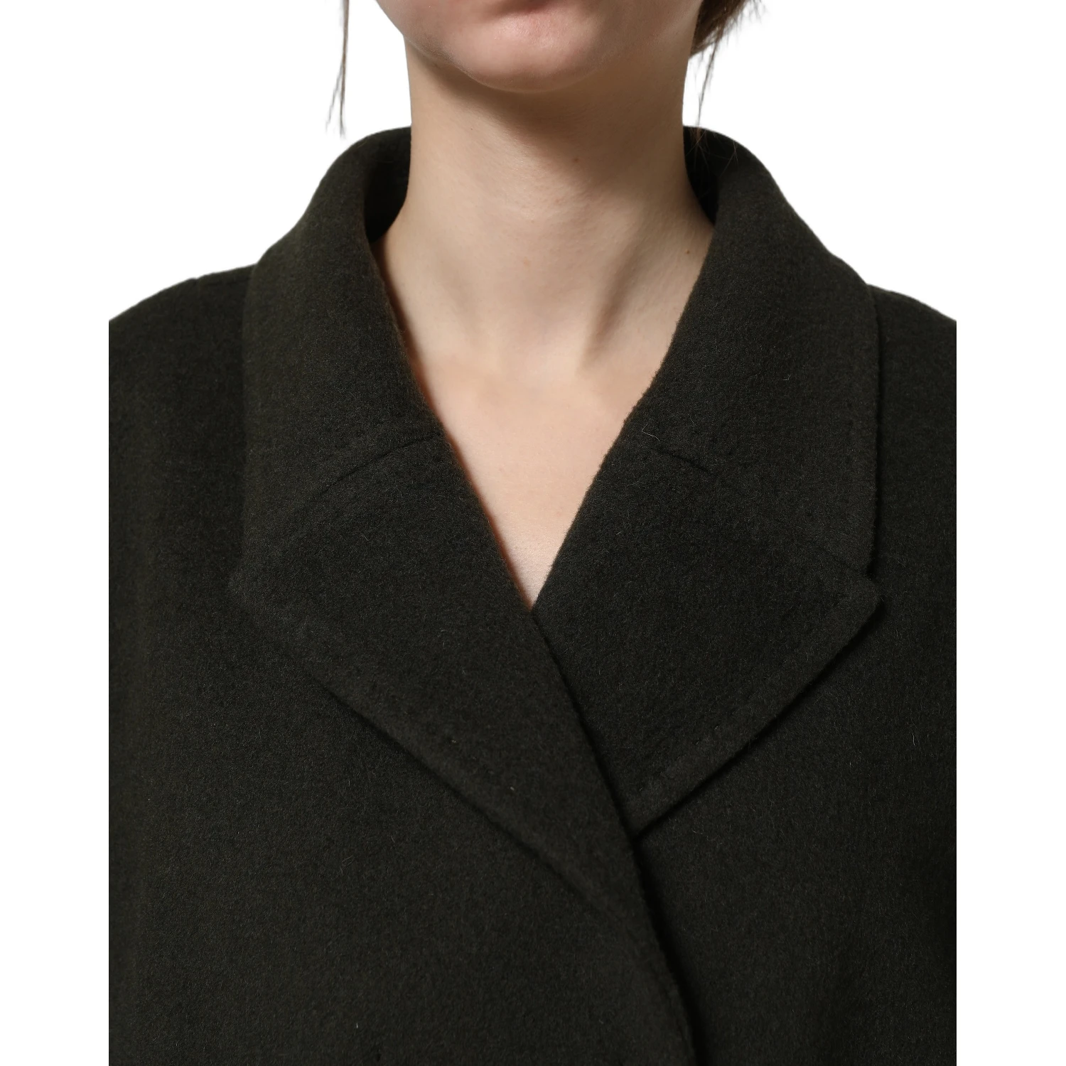 Dark Green Double Breasted Peacoat Jacket
