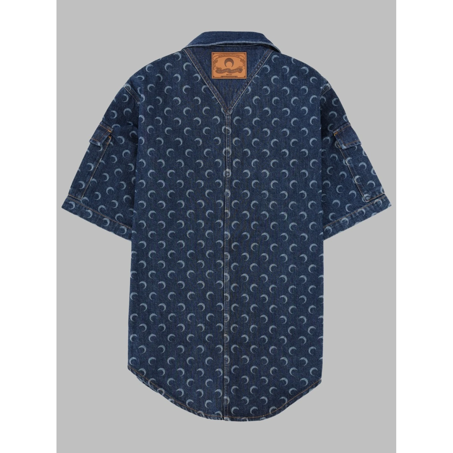 CAMICIA IN DENIM CON STAMPA ALL OVER
