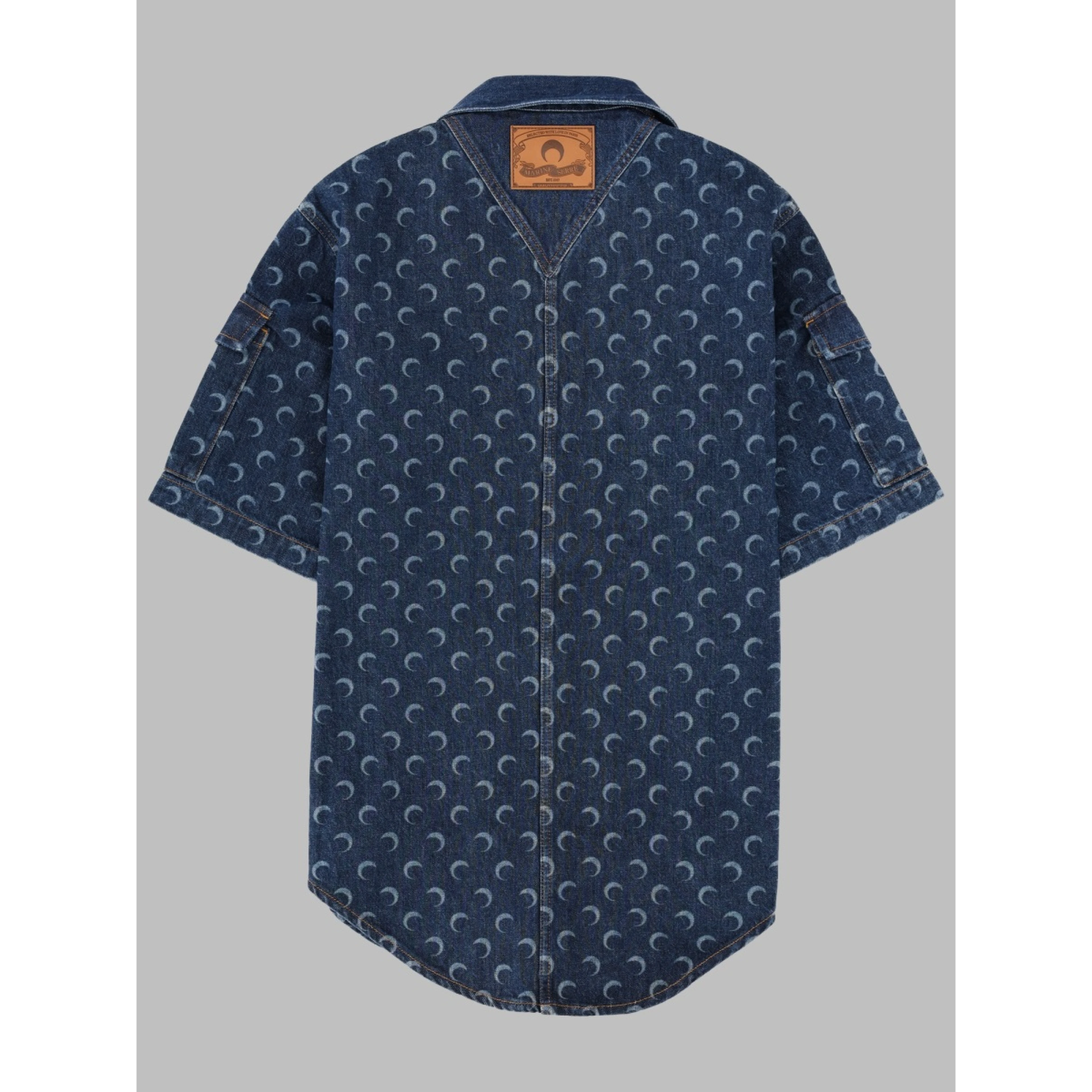 CAMICIA IN DENIM CON STAMPA ALL OVER
