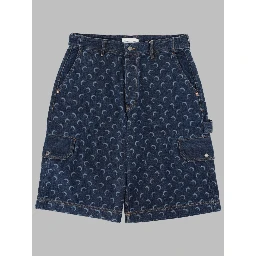 SHORTS IN DENIM CON STAMPA ALL OVER