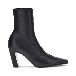 Black Calf Leather Bos Taurus Ankle Boots