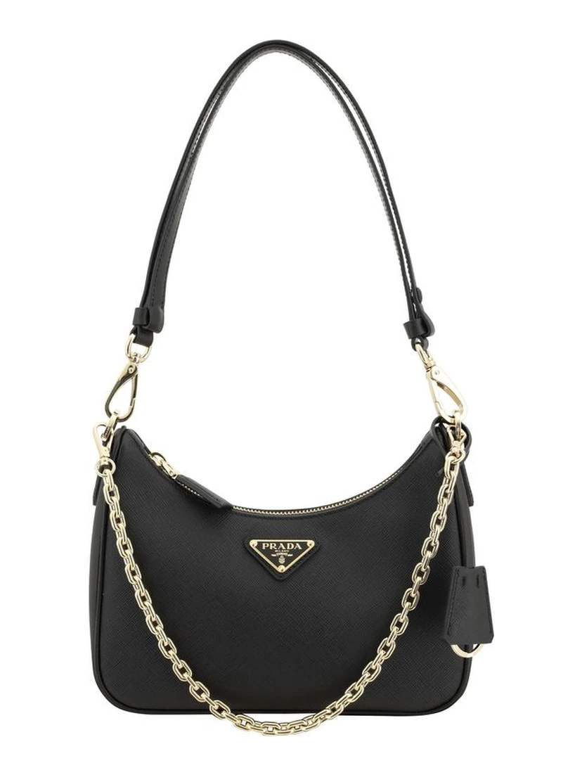 Black Calf Leather Bos Taurus Shoulder Bag