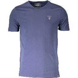 Blue Cotton Men's T-Shirt