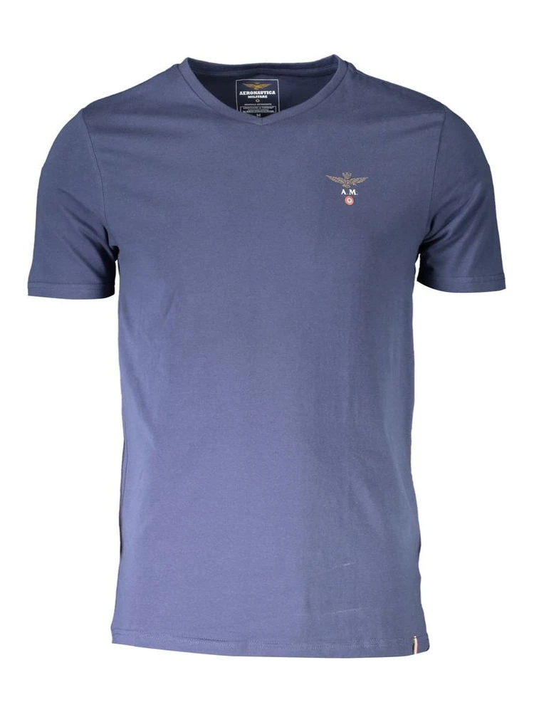 Blue Cotton Men's T-Shirt