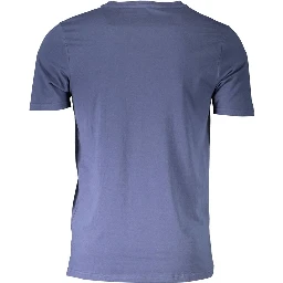 Blue Cotton Men's T-Shirt