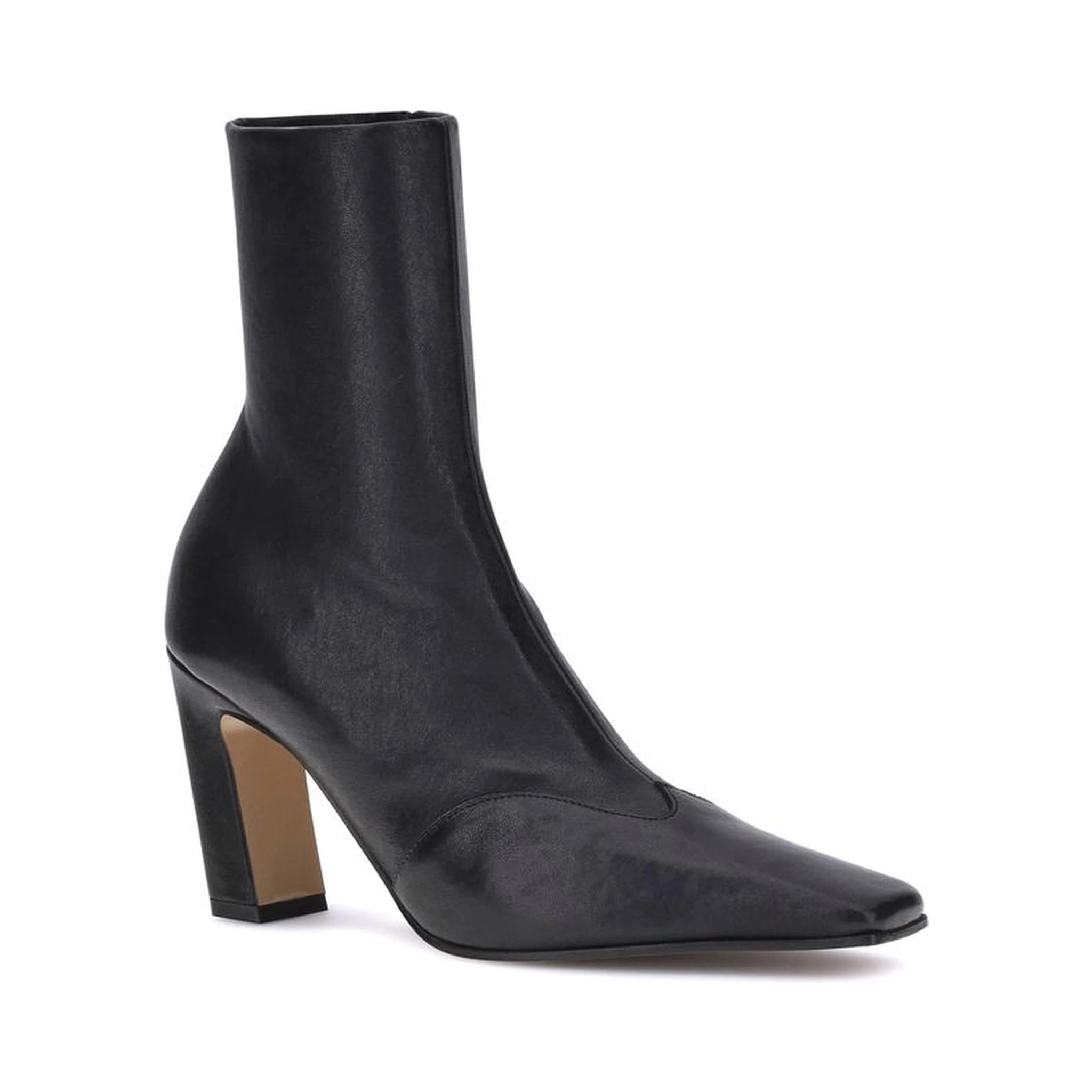 Black Calf Leather Bos Taurus Ankle Boots
