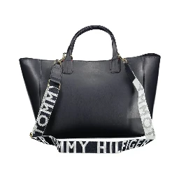 Blue Polyurethane Women's Bag