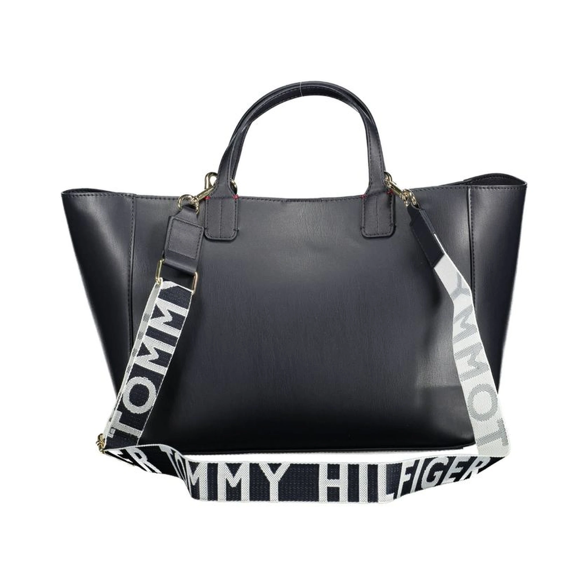 Blue Polyurethane Women's Bag