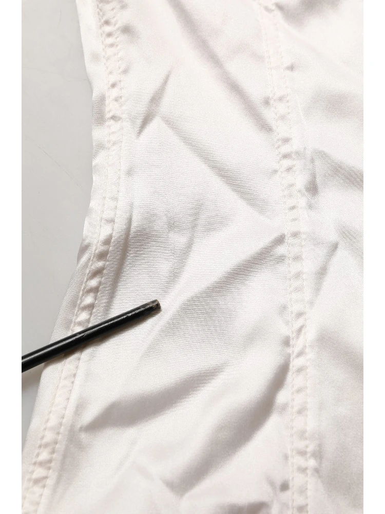 White Silk Satin Padded Bra Corset Style Top alternative