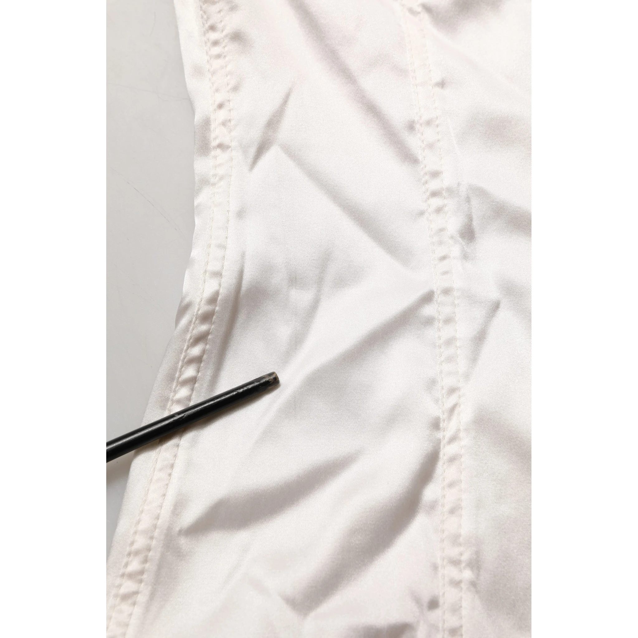 White Silk Satin Padded Bra Corset Style Top