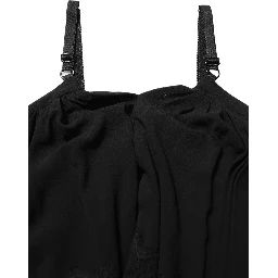 Black Sleeveless Floral Lace Tank Blouse Top