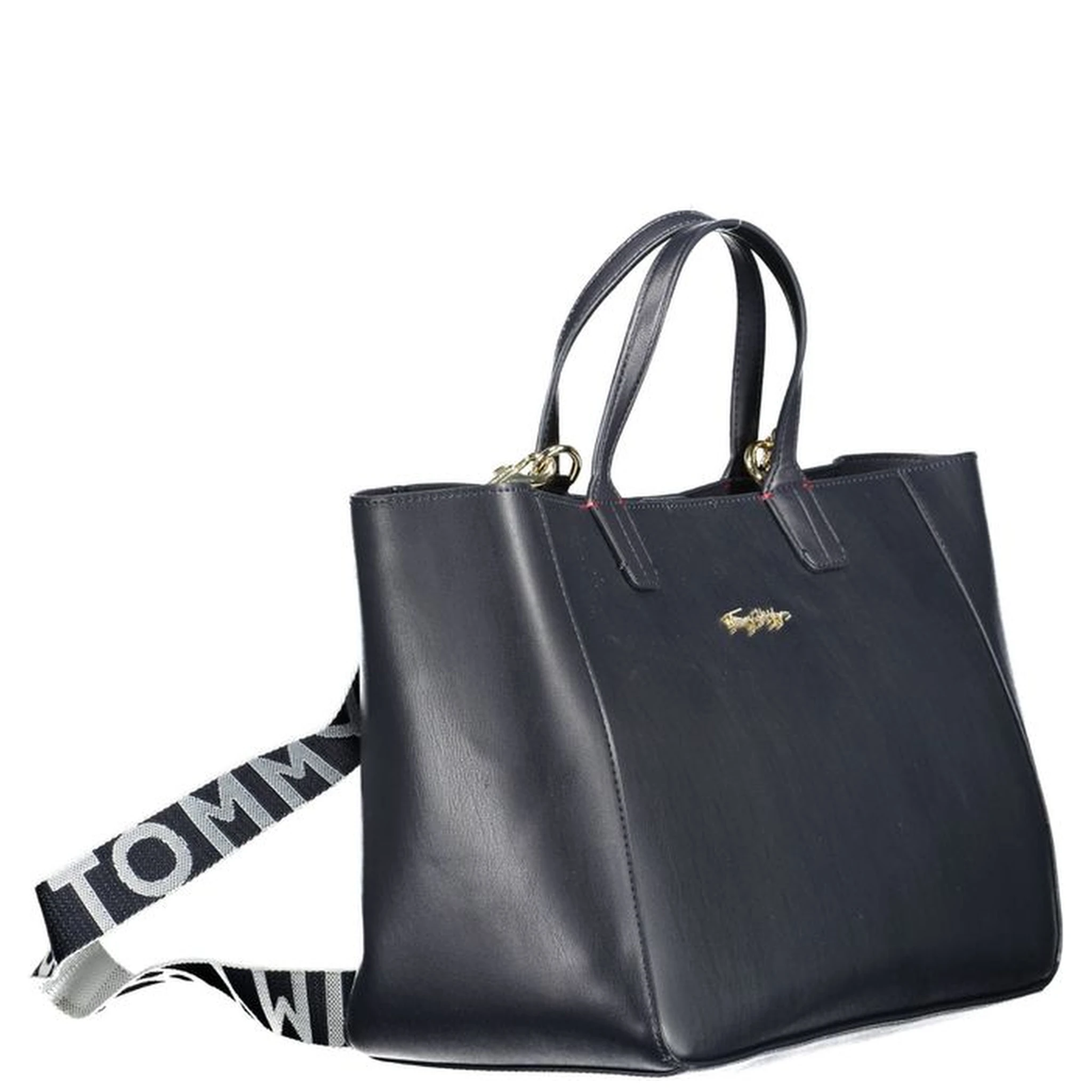 Blue Polyurethane Women's Bag