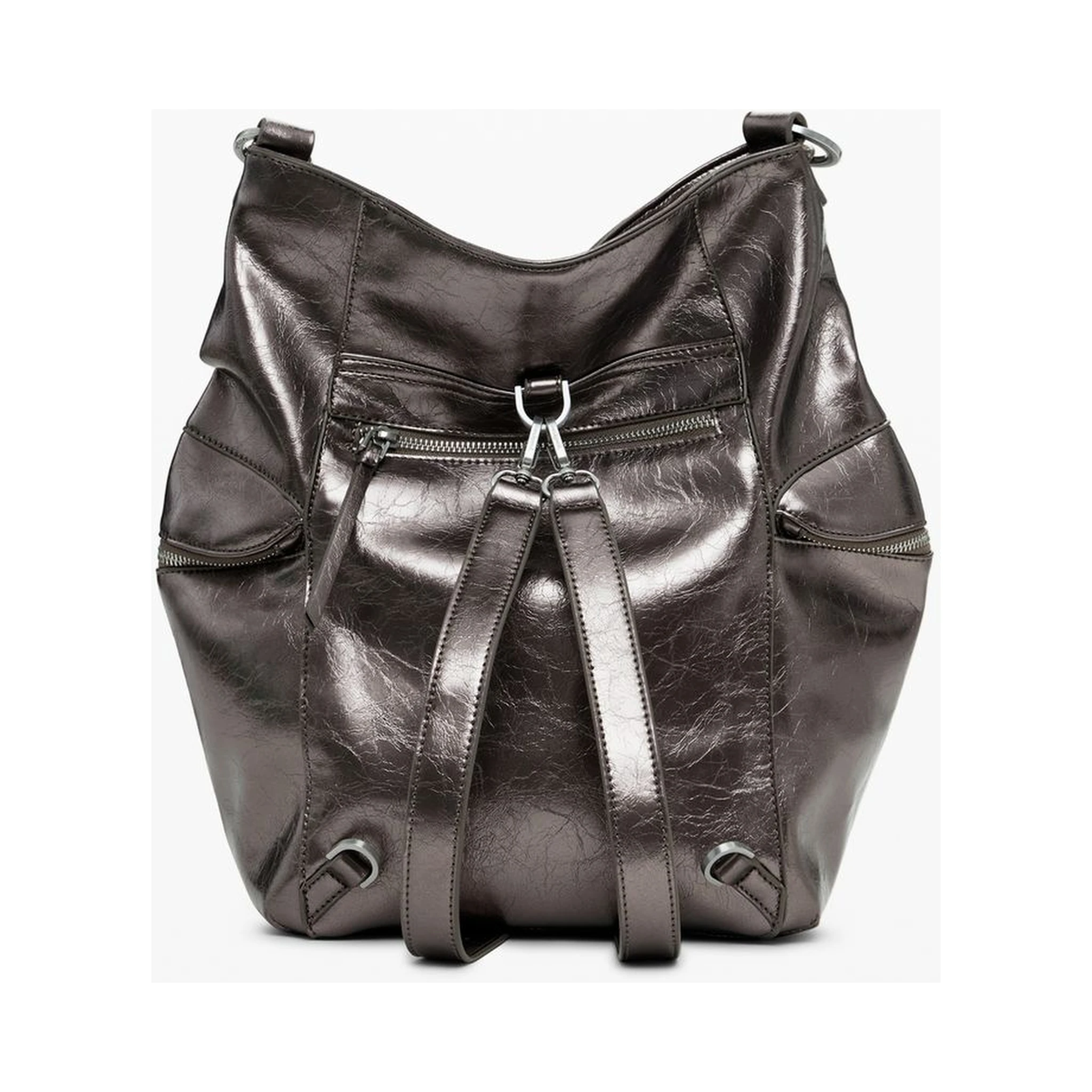 Bronze Polyethylene Women Backpack