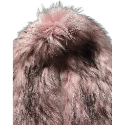 Pink Acrylic Faux Fur Knit Shrug Vest Top