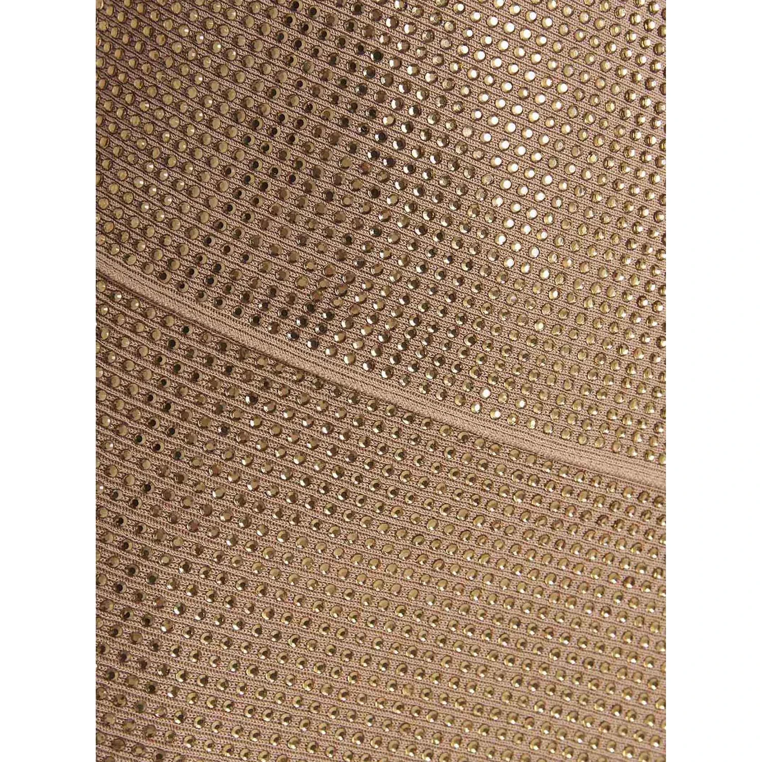 Beige Viscose Mini Skirt