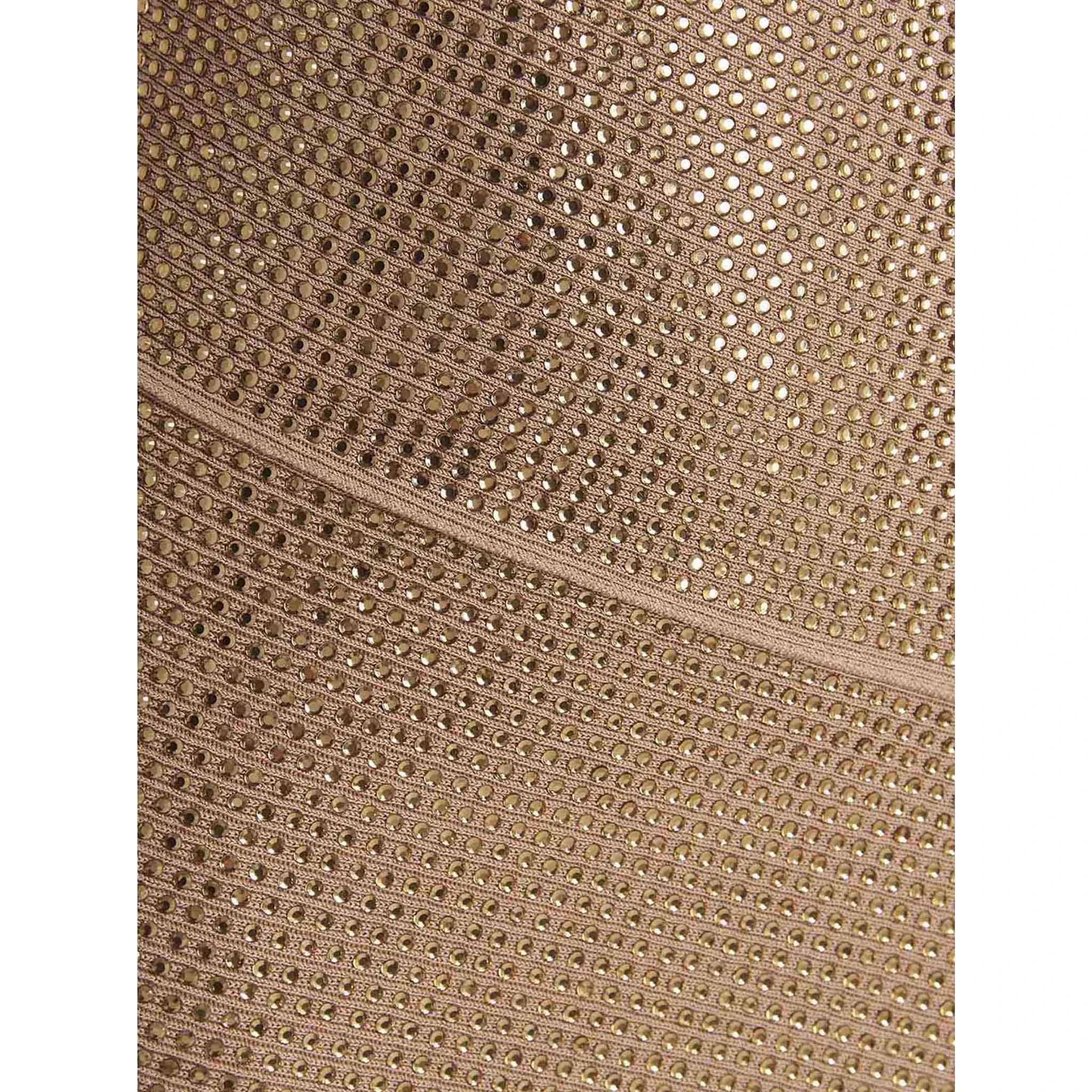 Beige Viscose Mini Skirt