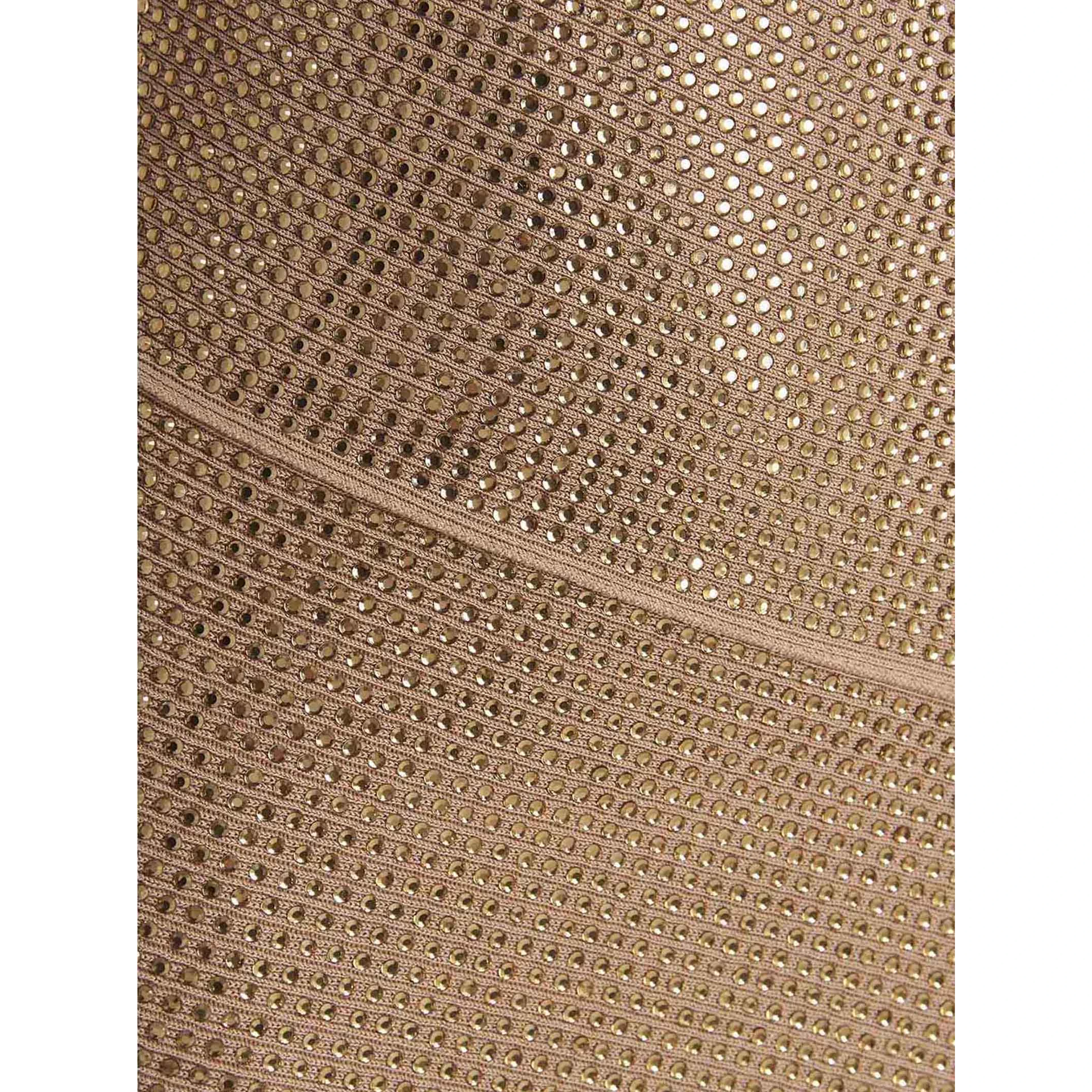 Beige Viscose Mini Skirt