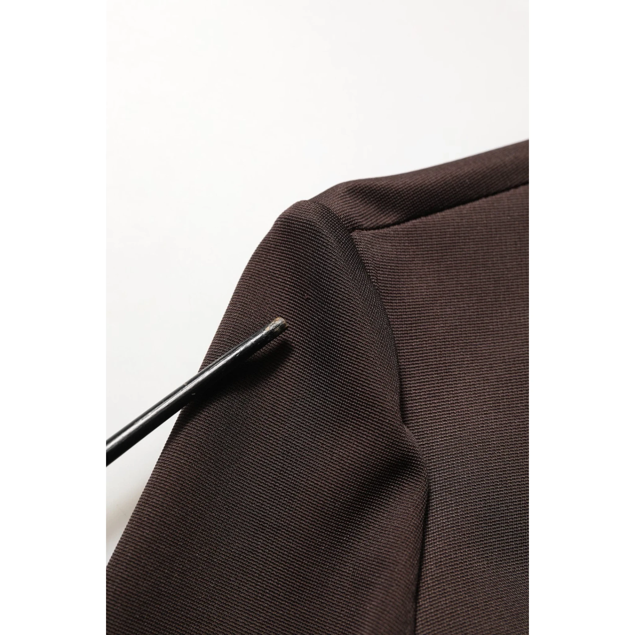 Brown Turtleneck Long Sleeves Blouse Top