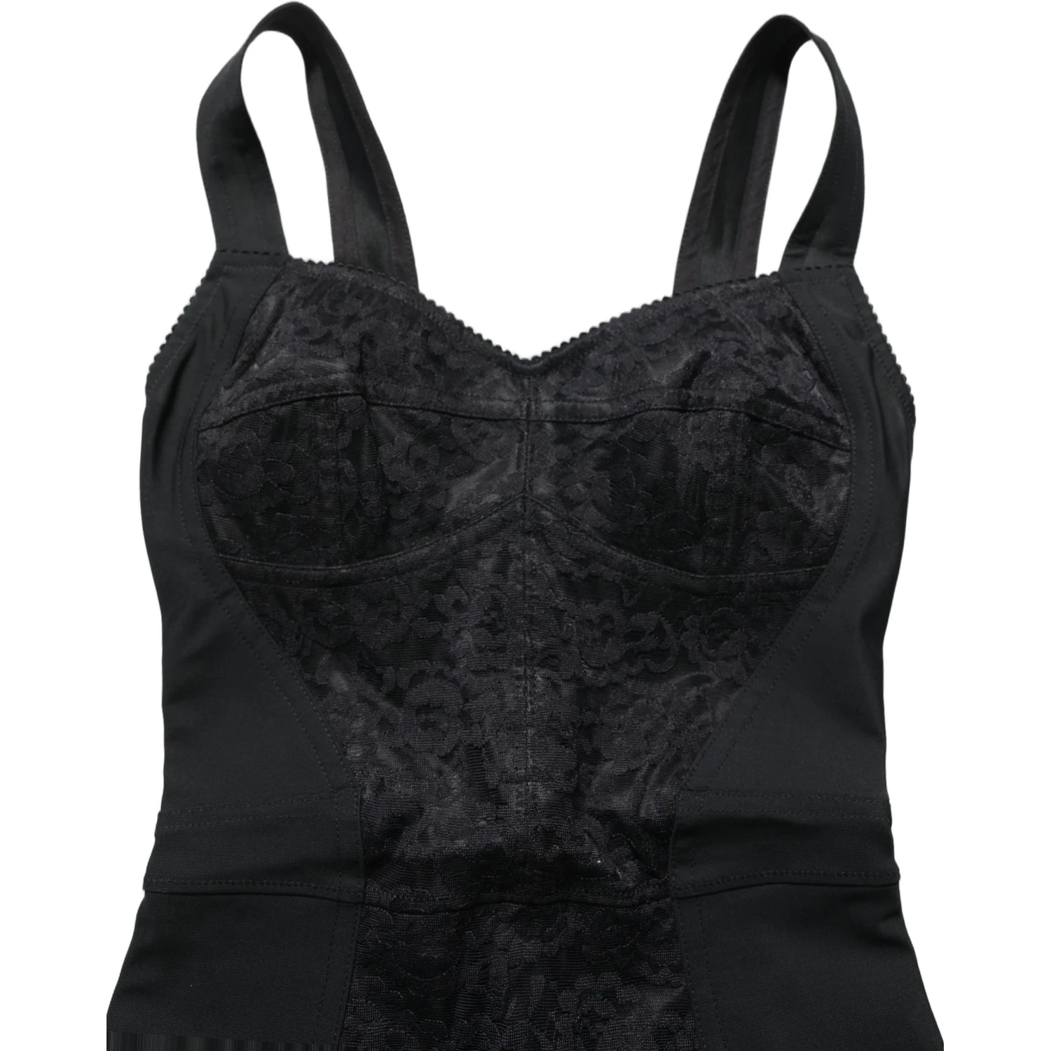 Black Floral Lace Corset Bodycon Bodysuit