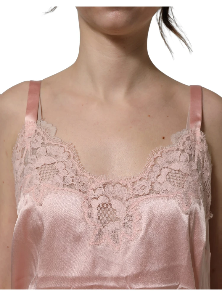 Light Pink Floral Lace Lingerie Underwear Top