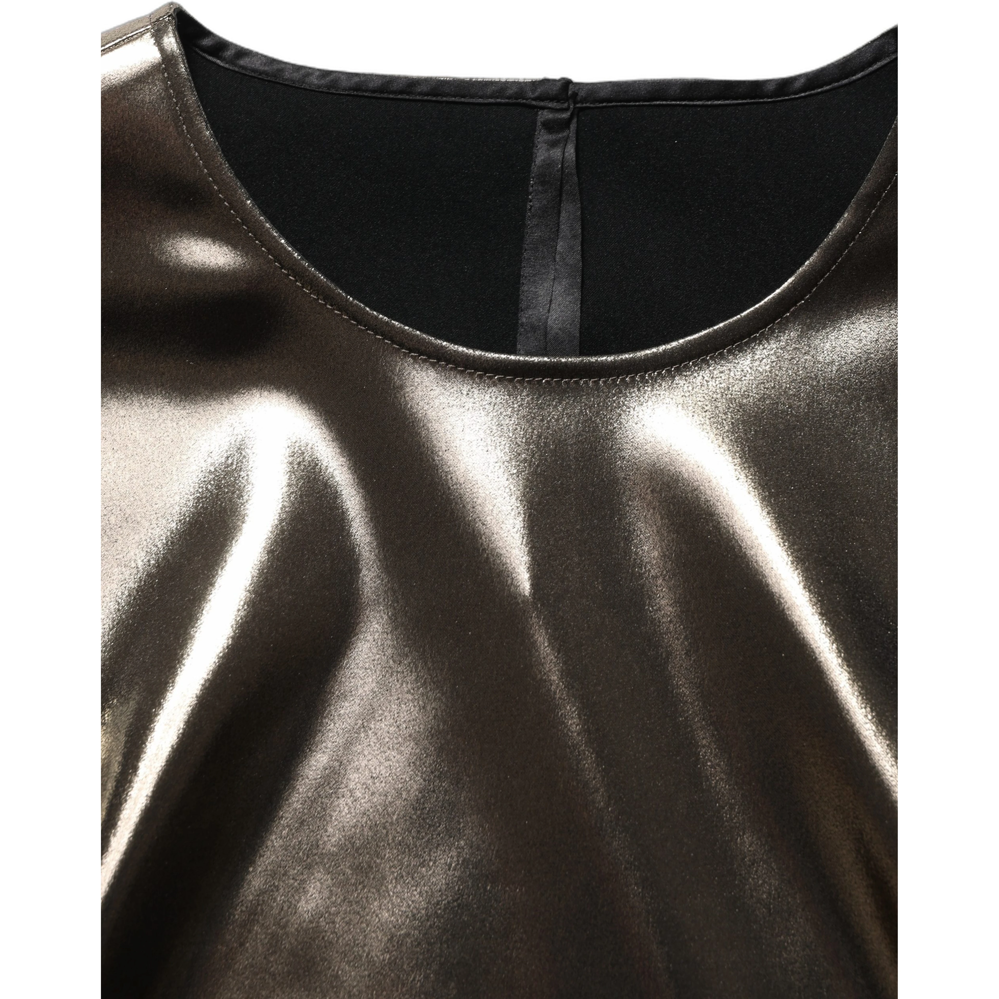 Metallic Bronze Roundneck SleevelessTank Top