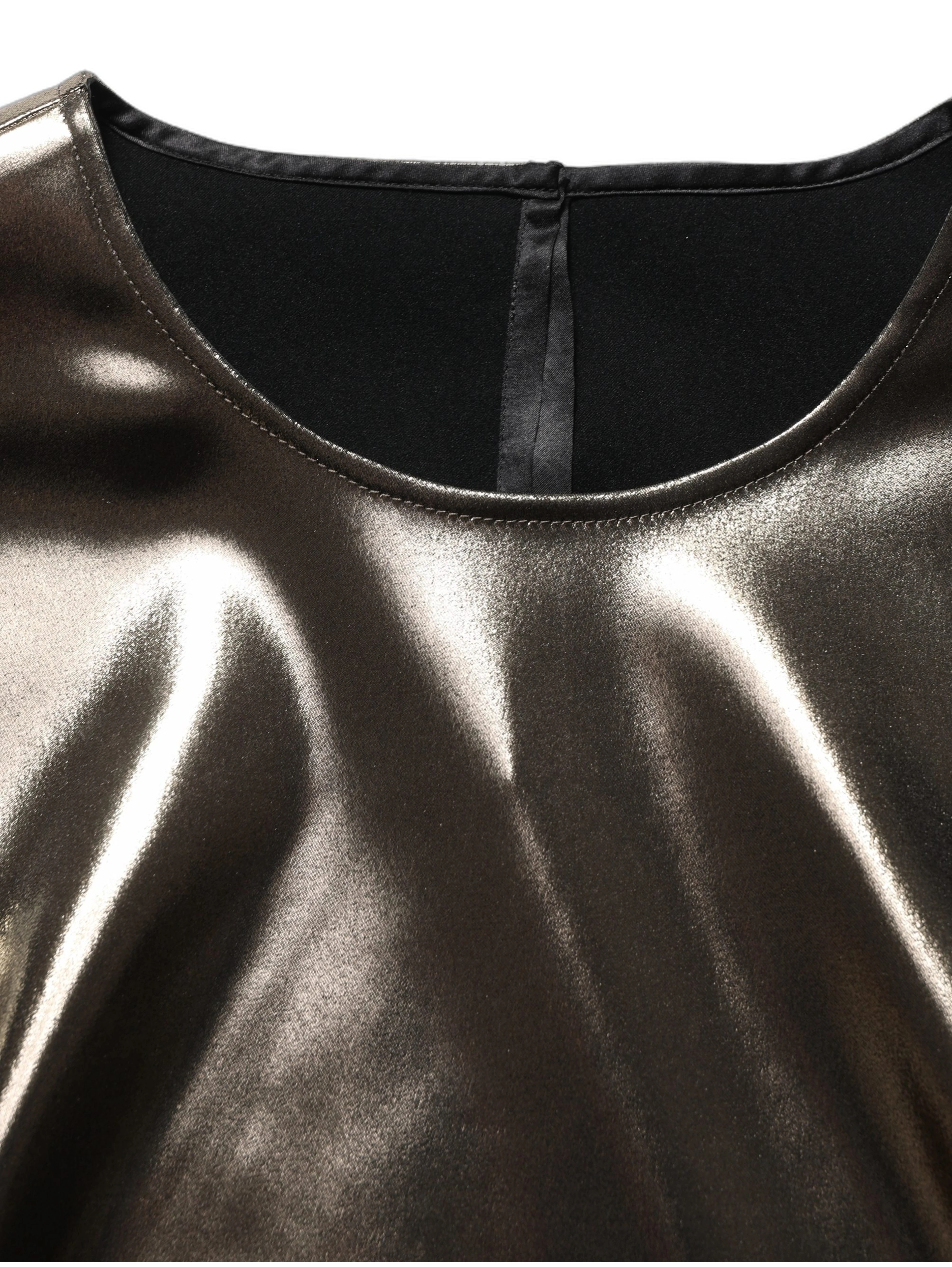 Metallic Bronze Roundneck SleevelessTank Top