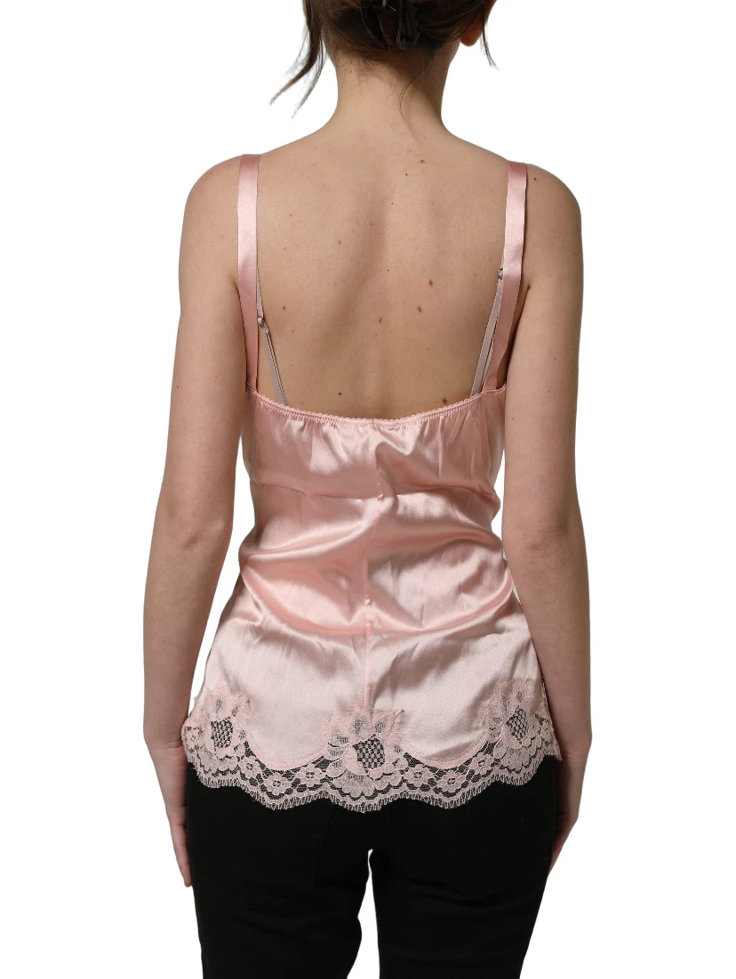 Light Pink Floral Lace Lingerie Underwear Top