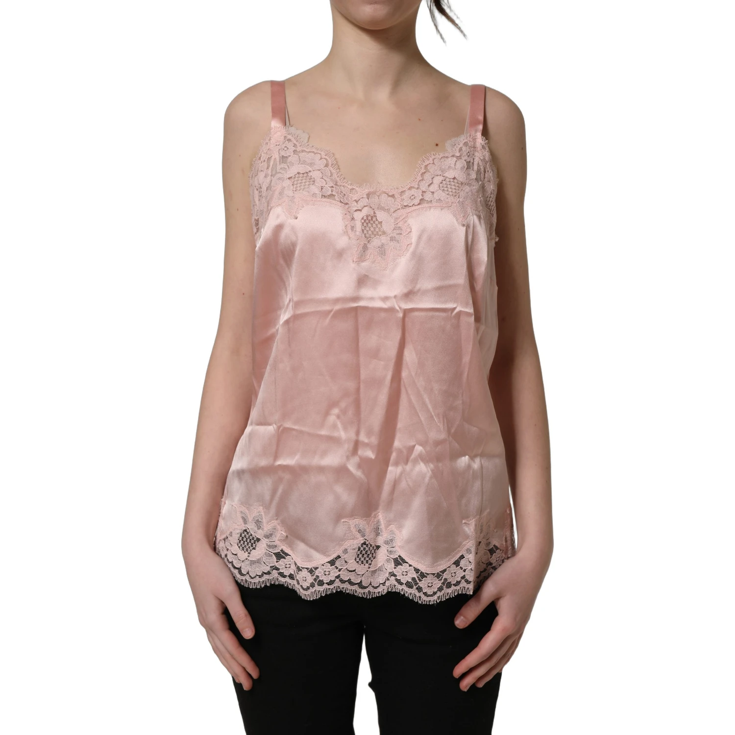 Light Pink Floral Lace Lingerie Underwear Top