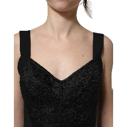 Black Floral Lace Corset Bodycon Bodysuit