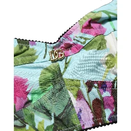 Multicolor Floral Cropped Bustier Tank Top