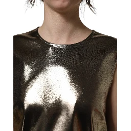 Metallic Bronze Roundneck SleevelessTank Top